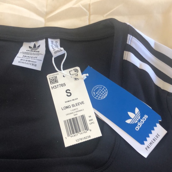 Adidas Originals Crop Top, Scoop Neck, sz small NWT - Picture 3 of 5